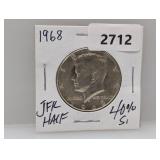 1968 40% Silv JFK Half $1 Dollar