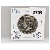 1966 40% Silv JFK Half $1 Dollar