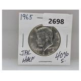 1965 40% Silv JFK Half $1 Dollar