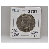 1965 40% Silv JFK Half $1 Dollar