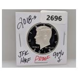 2018-S PF 90% Silv JFK Half $1