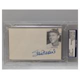 Stan Musial Auto Index Card PSA Encapsulated COA