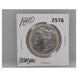 1890 90% Silv Morgan $1 Dollar