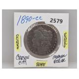 Rare 1890-CC 90% Silv Morgan $1 Dollar