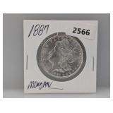 1887 90% Silv Morgan $1 Dollar