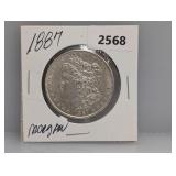 1887 90% Silv Morgan $1 Dollar