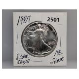 1987 1oz .999 Silv Eagle $1 Dollar
