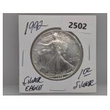 1992 1oz .999 Silv Eagle $1 Dollar