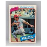 1980 Johnny Bench Topps #100 Stain/Creases