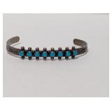 .925 Sterling Silver Turquoise Cuff Bracelet