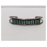 .925 Sterling Silver Turquoise Cuff Bracelet