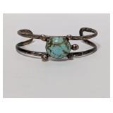 .925 Sterling Silver Turquoise Cuff Bracelet