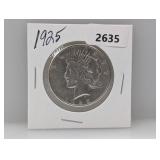 1925 90% Silv Peace $1 Dollar