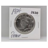1924 90% Silv Peace $1 Dollar