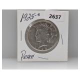 1925-S 90% Silv Peace $1 Dollar
