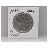 1934 90% Silv Peace $1 Dollar