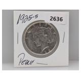 1925-S 90% Silv Peace $1 Dollar
