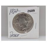 1922 90% Silv Peace $1 Dollar