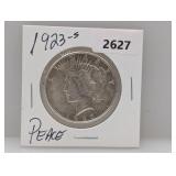 1923-S 90% Silv Peace $1 Dollar