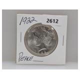 1922 90% Silv Peace $1 Dollar
