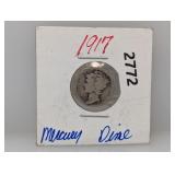 1917 90% Silv Mercury Dime