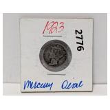 1923 90% Silv Mercury Dime