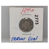 1917-D 90% Silv Mercury Dime