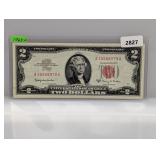 1963-A Red Seal $2 US Note