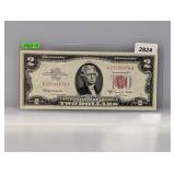 1963-A Red Seal $2 US Note