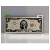 1963-A Red Seal $2 US Note