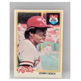 1978 Topps Johnny Bench #700 Surface/Stain