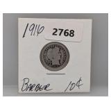 1916 90% Silv Barber Dime