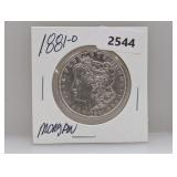 1881-O 90% Silv Morgan $1 Dollar