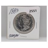 1883 90% Silv Morgan $1 Dollar