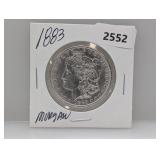 1883 90% Silv Morgan $1 Dollar