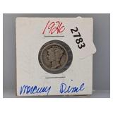 1926 90% Silv Mercury Dime