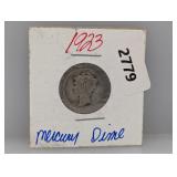 1923 90% Silv Mercury Dime