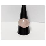 .925 Sterling Silver Rose Quartz Ring Size 10