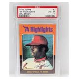 Lou Brock 1975 Topps PSA 4 St. Louis Cardinals HOF