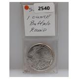 1oz .999 Silv Buffalo Round