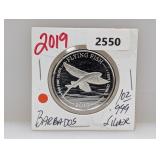 2019 1oz .999 Silv Barbados $1 Dollar