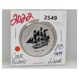 2022 1oz .999 Silv Cook Isl $1 Dollar