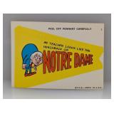 1967 Topps Comic Pennants Notre Dame Insert 3