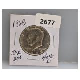 1968 40% Silv JFK Half $1 Dollar