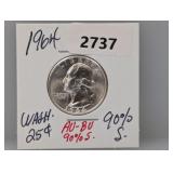 1964 90% Silv AU/BU Wash Quarter