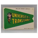 1967 Topps Comic Pennants U of Transylvania Crease
