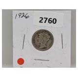 1926 90% Silv Mercury Dime