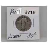 1929 90% Silv Liberty Quarter