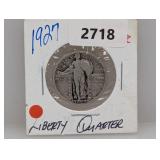 1927 90% Silv Liberty Quarter