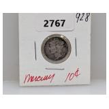 1928 90% Silv Mercury Dime